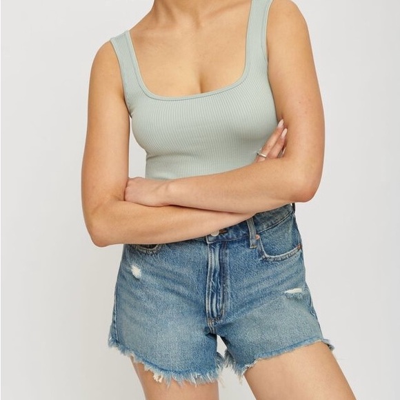 Dynamite| Fringe denim shorts - Picture 2 of 5